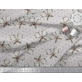 thumbnail image 2 of Soimoi Gray Moss Georgette Fabric Floral Scissor & Dots Decor Fabric Printed Yard 44 Inch Wide, 2 of 3