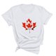 thumbnail image 3 of Camisetas de Manga Corta para Mujeres Canadá Día Hoja de Arce Impresión Básica de Verano Tee, Cuello Redondo Camiseta Casual, 3 of 3