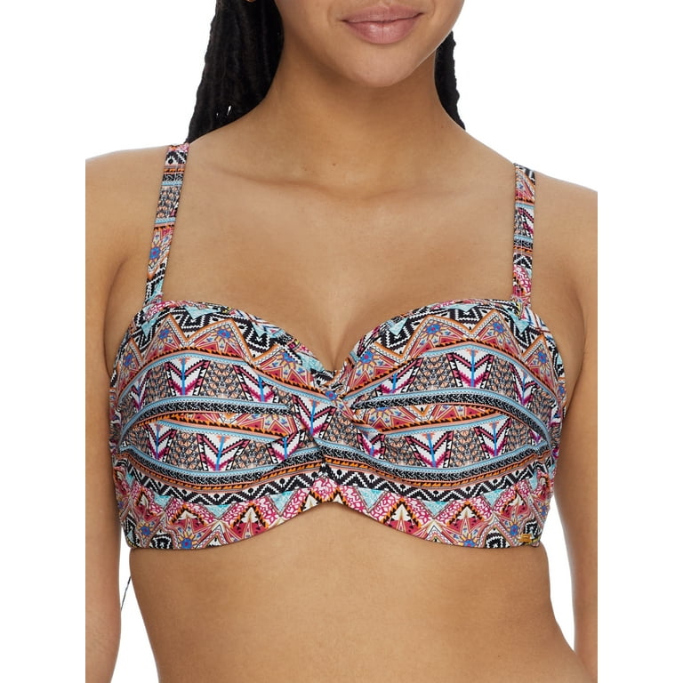 Panache BOHO PRINT Eclectic Boho Bikini Swim Top US 32F UK 32E