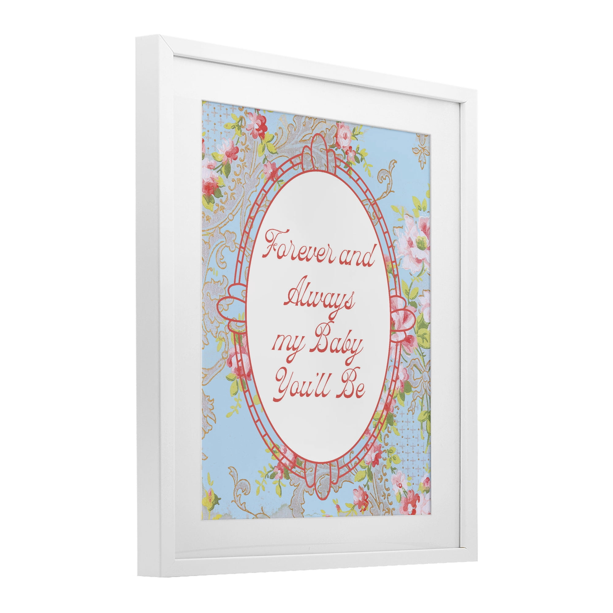 Stupell Industries Forever And Always My Baby White Framed Print Under Glass, design by Lil' Rue