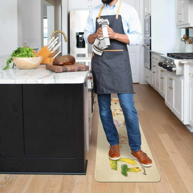 Kitchen Fat Chef Man Mats and Rugs Non Slip anti Fatigue Washable Kitchen  Floor