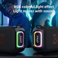 thumbnail image 4 of Portable Wireless BT 5.3 Speaker 50W Enhanced Bass Sound Box With RGB Colorful Light Adjustable EQ Modes Aux USB TF Card Playback IPX6 Waterproof for Outdoor Party Camping Cycling Square, 4 of 9