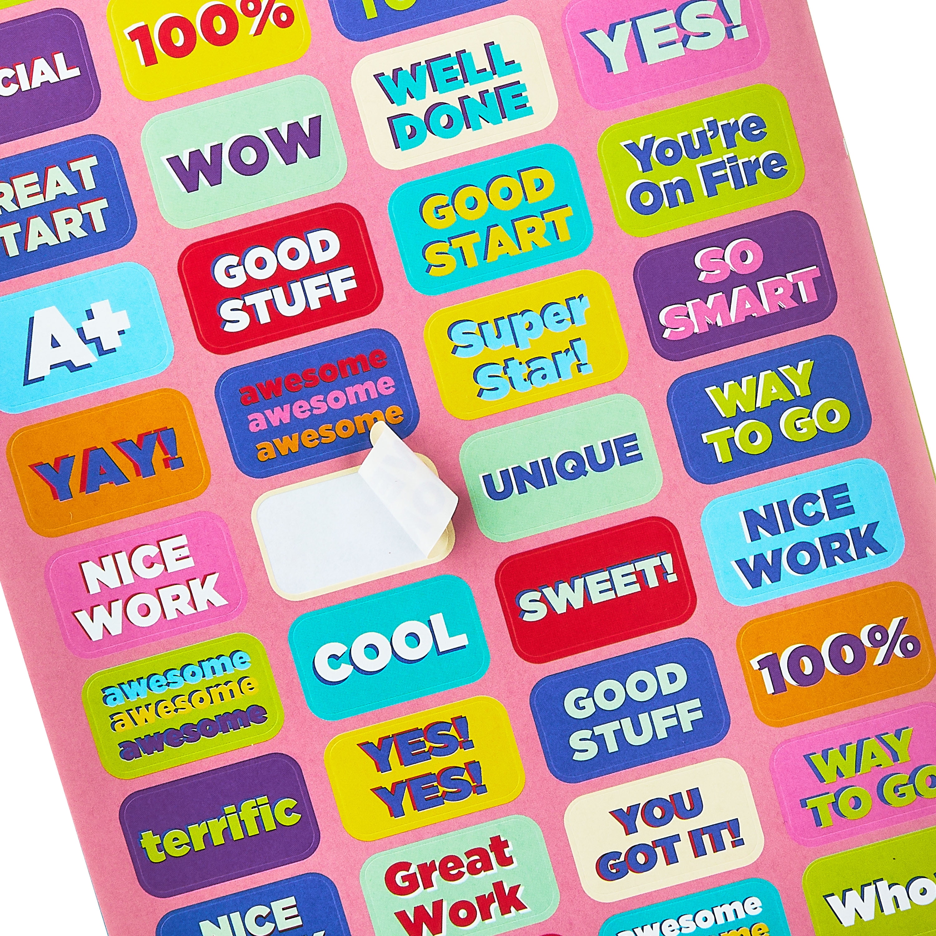 Pen+Gear The Best Teacher Reward Sticker Book Ever, 18 Sheets, Teacher