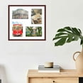 thumbnail image 3 of 14x14 Dark Brown Wood Collage Frame w/ White Mat for 4 Pictures - 5x7 Photos, 3 of 5