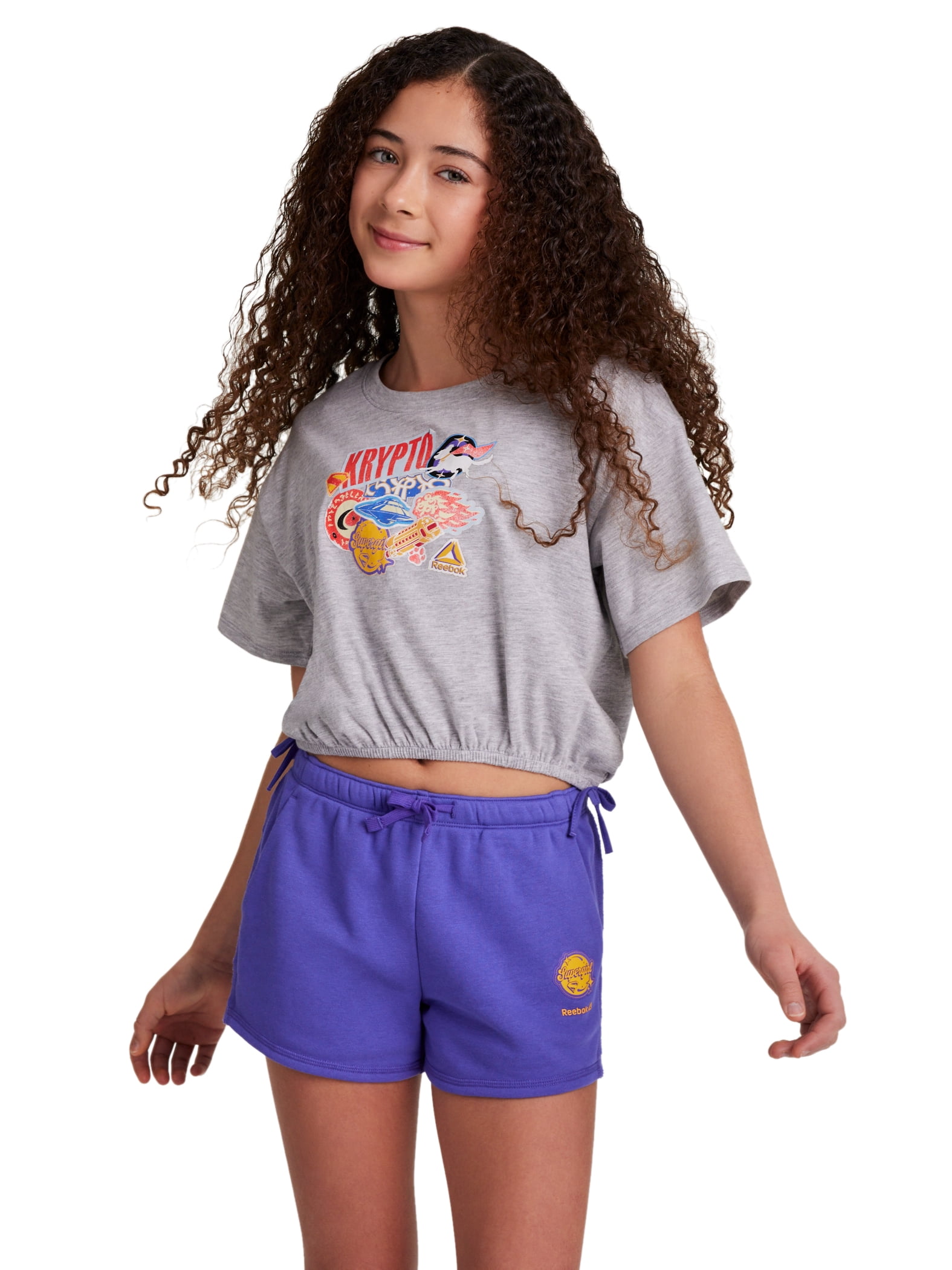 Reebok Girl's Supergirl Krypto Kollage Graphic T-Shirt, Sizes 4-18