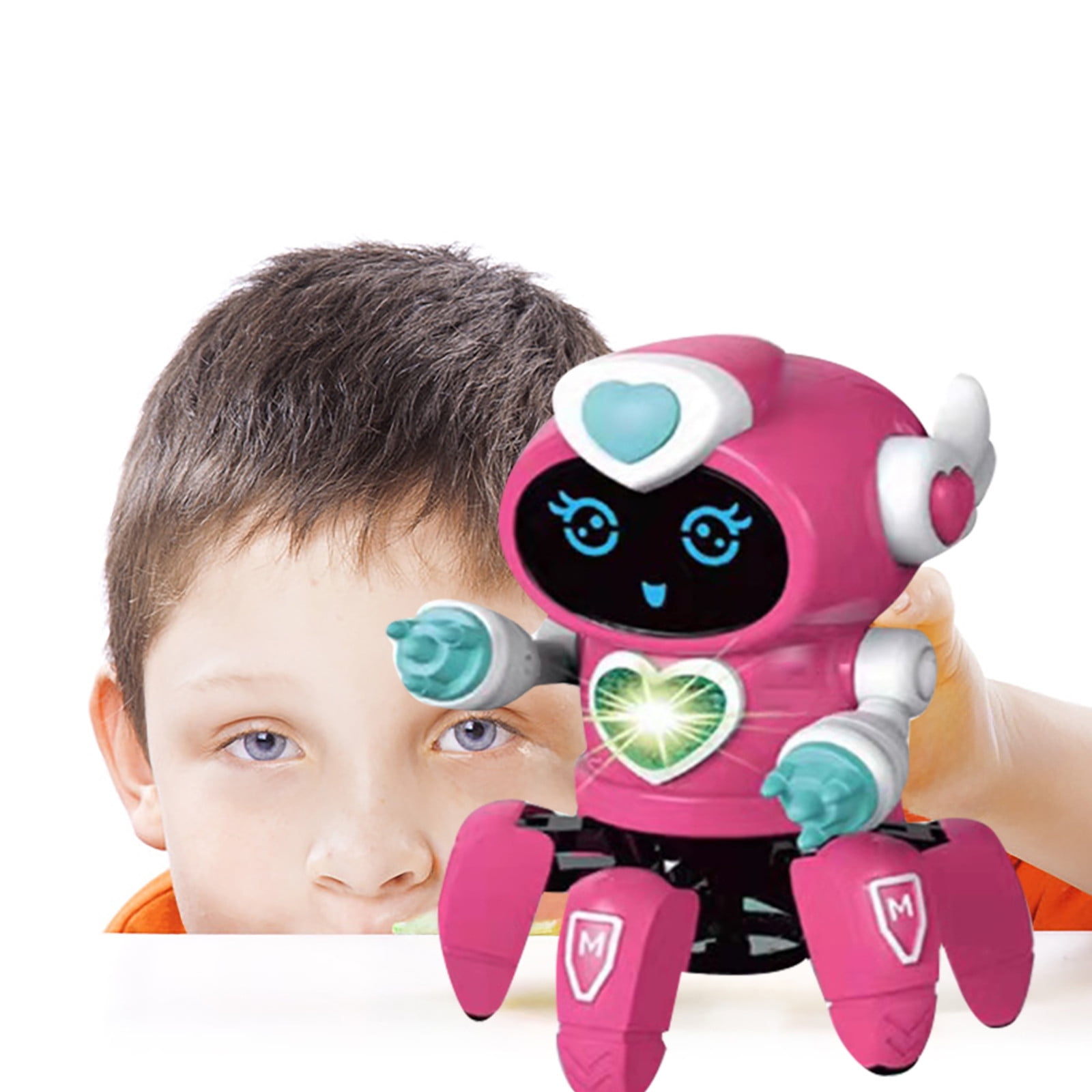 Xubinwww Six Robot Children's Intelligent Singing And Dancing Robot Boy And Girl Toys Alphabet Activity Hide And Seek Beehive Extra Large for Kids Hand Games for Boys Games for 2-4 Years Bottle