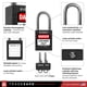 thumbnail image 5 of Juego de candados Lockout Tagout TRADESAFE, 10 candados negros con llave, 5 of 9