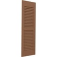 thumbnail image 3 of Ekena Millwork 15"W x 58"H Americraft Two Equal Louver Exterior Real Wood Shutters (Per Pair), Burnt Toffee, 3 of 10