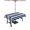 Navy Purple, variant on Outdoor Tablecloth with Umbrella Hole, Navy Blue Pink Striped Spillproof Waterproof Outdoor Table Cover, Gradient Horizontal Lines Patio Tablecloths for Party Picnic Camping, Rectangle 60"x120"