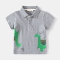 thumbnail image 2 of Gubotare Baby Polo Shirt Boys Golf Short Sleeve Stretch Collared Polo Shirt 5T 6T (Grey,5-6 Years), 2 of 5