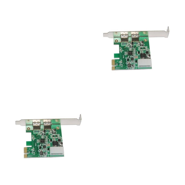 Injueey PCI-E to USB3.0 Expansion Card External USB Mouse Board Portable Replacement Extension Desktop Disk Professional U Adapter 2piezas