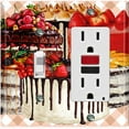 thumbnail image 1 of Metal Light Switch Wall Plate Outlet Cover (Layered Chocolate Vanilla Cake Party Berry Fruit - Single Toggle Single Rocker), 1 of 2