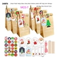 thumbnail image 2 of Bewildely 24 juegos de bolsas de regalo de Navidad con patrones exquisitos con pegatinas y etiquetas que se pueden combinar libremente, etc. Kits de decoración para fiestas MC5-7, 2 of 6
