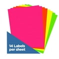 thumbnail image 4 of JAM Paper & Envelope Shipping Address Labels, Rectangular, 1 1/3 x 4, Neon Multicolor, 4 Packs of 126, 4 of 4