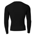 thumbnail image 2 of A4 Long Sleeve Compression Crew For Men in Black N3133, 2 of 3
