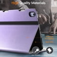 thumbnail image 3 of JETech Case for iPad Air 11-Inch M3/M2 (2025/2024), iPad Air 5/4 (10.9-Inch, 2022/2020 Model, 5th/4th), PU Leather Business Folio Protective Tablet Cover Pocket, Multi-Angle Viewing (Purple), 3 of 6