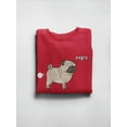 thumbnail image 3 of Funny Pug Fart. Sweatshirt Women -SPIdeals Designs, Female x-Large, 3 of 4