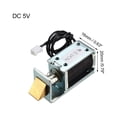 thumbnail image 2 of Uxcell DC 5V Push Type Electromagnetic Solenoid Lock  Open Frame  for Electric Door Lock Silver Tone, 2 of 4