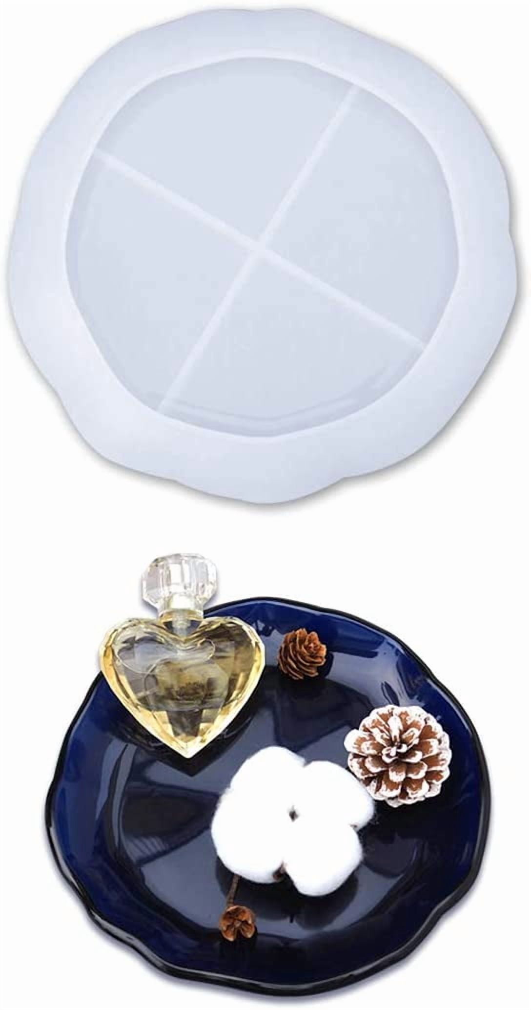 ABCISI Resin Tray Mold, Oval Dish Silicone Mold, Jewelry Plate Jewelry Ring Holder Casting Mold for DIY, Compatible with Candles, Soap, Plaster, Clay, Cement, Beeswax, Home Decor, 11.3x6.77"