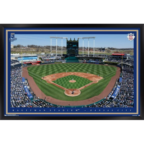 MLB Kansas City Royals - Kauffman Stadium 15 Wall Poster, 22.375" x 34" Framed