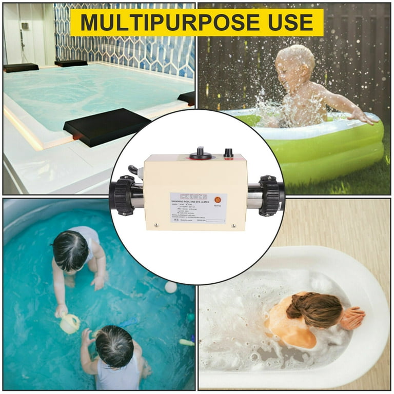 220V 3KW Electric Swimming Pool Heater u0026 SPA Bath Hot Tub Thermostat  Electric Water Heater, Thermostat Heater Pump - Walmart.com