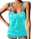 thumbnail image 1 of Trajes de baño para mujer trajes de baño Bikini Traje de baño vintage estampado para mujer Traje de baño conservador Traje de baño de bikini con falda de playa estampada para mujer Azul S, 1 of 3