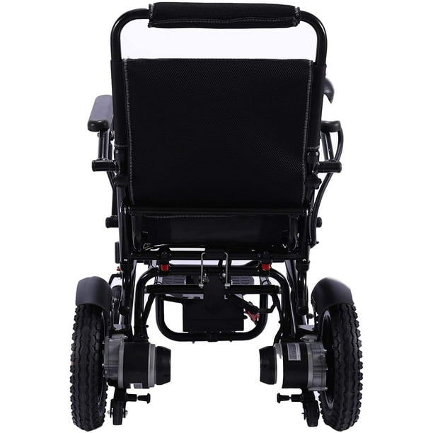 EQUIPMED Power Electric Wheelchair, Airline Approved Wheel Chair,  Lightweight, Long Range, Lithium Batteries, Black & Silver