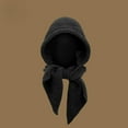 thumbnail image 6 of Letdown Hooded Scarf for Women 2 In 1 - Knitted Neck Hat Scarf Set Soft Warm for Winter Cold Weather Neck Warmer (Black,One Size), 6 of 6