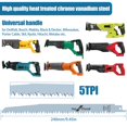 thumbnail image 3 of 5Pcs Reciprocating Saw Blade Set 9.5/11.8 Inch 5TPI Sharp Wear Resistant Cutting Saw Blades for Cutting Wood Plastic PVC Pipe(300MM), 3 of 9