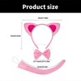 thumbnail image 3 of Plush Animal Ears Hairbands Cosplay Hairband Costume Animals Headpieces Bows Tie Headwear For Birthday Theme Parties, 3 of 4