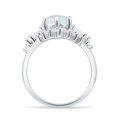thumbnail image 6 of Two Piece Round Vintage Style Ring White Opal White Tone 925 Sterling Silver, Size 6, 6 of 7