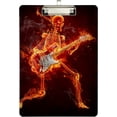 thumbnail image 2 of FMSHPON Fire Skull Guitar Clipboard Hardboard Wood Nursing Clip Board and Pull for Standard A4 Letter 13x9 inches, 2 of 7