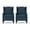Navy Blue/Dark Brown, variant on GDF Studio Weyland Contemporary Fabric Pushback Recliner, Set of 2, Navy Blue and Dark Brown