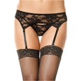 thumbnail image 1 of Ceinture en Dentelle & G-String, Noir, 1 of 1