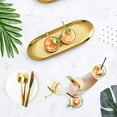 thumbnail image 3 of Oval stainless steel tray Storage tray tea fruit tray cosmetics jewelry tray, 3 of 6
