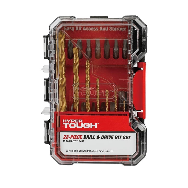 Hyper Tough 22-Piece Drill & Drive Set with Click Fit Case photo 6
