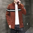 thumbnail image 2 of Suéter de punto para hombre, cárdigan a rayas con cuello, ropa para hombre, cremallera, moda coreana, réplica barata de alta calidad Y2k Vintage A, 2 of 5