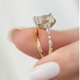 thumbnail image 5 of Cora Jewellery 3CT Art Deco Radiant Moissanite Engagement Ring For Women, 14K Yellow Gold, 5 of 7