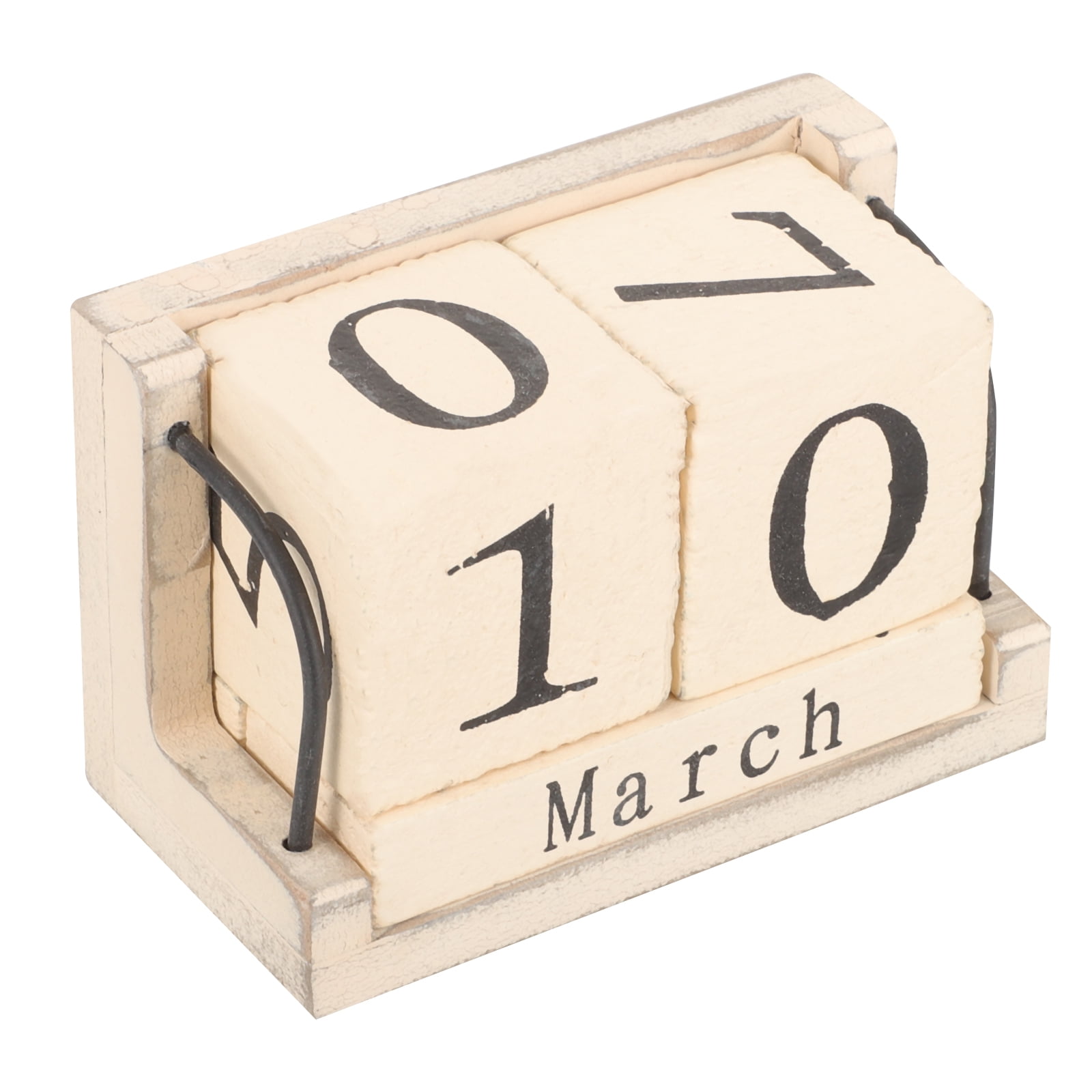 Tabletop Block Calendar Decoration Wood Countdown Calendar Delicate