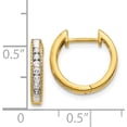 thumbnail image 3 of 14K Yellow Gold Diamond Hinged Hoop Earrings (12 X 14) Made In India em5360-020-ya, 3 of 5