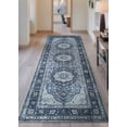 thumbnail image 2 of Bloom Rugs Washable Non-Slip 7 ft Runner - Blue Traditional Oriental Runner for Entryway, Hallway, Bathroom, and Kitchen - Exact size: 2'6" x 7', 2 of 10