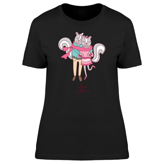 I Love You Two Animal Hug Tee Women's -Image by Shutterstock