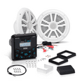 thumbnail image 5 of BOSS Audio Systems MCKGB450W.6 Marine Gauge Receiver & Speaker Package – IPX6 Rated Weatherproof Receiver, 6.5” Speakers, Bluetooth Audio, USB/MP3, AM/FM & NOAA Weather Band Tuner, No CD, 5 of 9
