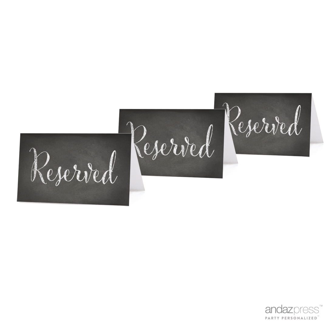Reserved Vintage Chalkboard Table Tent Place Cards, 20Pack