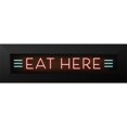 thumbnail image 2 of Mollie B. 24x7 Black Modern Framed Museum Art Print Titled - Neon Eat Here, 2 of 5