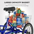 thumbnail image 5 of ABORON 20/24/26 inch 7 Speed Adult Folding Tricycles with Basket, 3-Wheels Cruiser Bike, Camping Folding Trikes for Women, Men, Seniors, 5 of 10