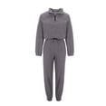 thumbnail image 5 of Womens Fuzzy Fleece Tracksuit Sets Pullover 1/4 Zipper Oversized Sweatshirt & Joggers Fall Winter 2 Piece Lounge Outfits, 5 of 5