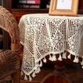 thumbnail image 5 of Square Doily Centerpieces Cotton Handmade Crochet Lace Table Cloth Doilies for Nightstand Protector, 5 of 9