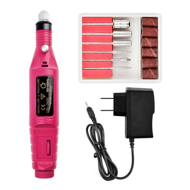 Juego De Lima De Uñas Eléctrica, Agarre Cómodo, Vibración Pequeña, Elimina Callos, Uñas Livianas, Máquina Pulidora De Uñas Para Salón De Uñas
