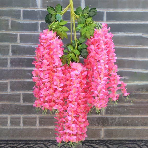 Tuvgenk Holiday Artificial Flowers Indoor Hot Pink Artificial Flowers for Outdoors Good Wall Hanging for Decoration